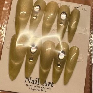 🌟 Gilded Glam Press-On Nail Set 🌟‎